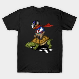 Sloth Racer Riding Turtle T-Shirt